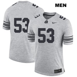 Men's NCAA Ohio State Buckeyes Davon Hamilton #53 College Stitched No Name Authentic Nike Gray Football Jersey KM20P34CZ